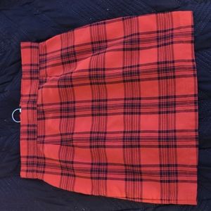 Plaid mini skirt